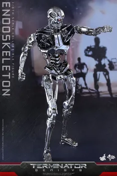 1:6 Originalus Hottoys MMS352 Terminatorius 5 Genesis ENDOSKELETON Skeletas T800 Sandėlyje Anime Veiksmų Surinkimo Duomenys Modelis Žaislai
