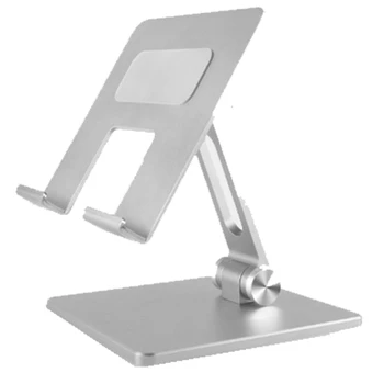 1 Gabalas Aliuminio Lydinio Tablet Stand Didelis Kampas Daugiafunkcinis Lentynoje Tinka I Pad (Sidabrinė)