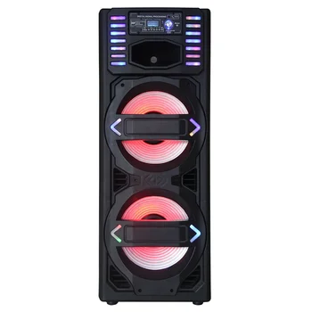 1000W Dual 15 colių žemų dažnių garsiakalbis DJ/ PA garso Sistema Karaoke, nustato led šviesos Mic, RC, FM, AUX, RCA, ECHO Bocina Parlante