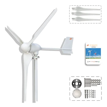 1000W24V48V Galingas Gyvenamasis Vėjo Turbinų Generatorių Mažų Vėjo Turbinos Paleidimo Vėjo Greitis 2.5 M/S, Mažas Triukšmo, Aukštas Efektyvumas