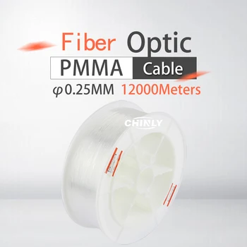12000m/roll Optinio Pluošto Aukštos kokybės 0,25 mm PMMA Plastiko Pabaigos Švyti Optinio Pluošto Šviesos Kabelio Lubų Apšvietimo Apdaila