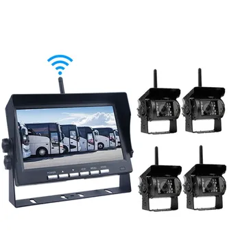 12V-24V Ekranas Belaidžio 7 colių Automobilių Monitoriaus Ekrano Galinio vaizdo Kamera, Skirta Sunkvežimių ir Autobusų RV Priekaba Ekskavatorių galinio vaizdo Vaizdo