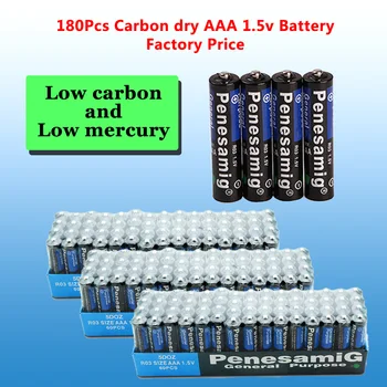 180PCS Aukštos Kokybės 1,5 V AAA Baterijos R3C R03 Anglies Baterijos Gali Saugiai Sprogimo 3A 1,5 V Baterijos UM4 Baterijos, Be Gyvsidabrio