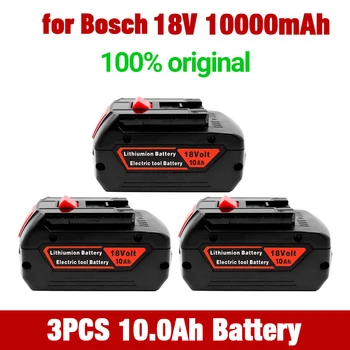 18V 10.0 Įkraunama Li-ion Baterija Bosch 18V elektrinių įrankių Atsarginės 10000mah Nešiojamų Pakeitimo BAT609 lemputė