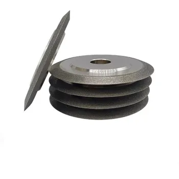 1pc Dvipusis SDC Circl 60° 45° Deimantinis Šlifavimo Ratas Drožtukas Diskas Metalo Karbido Volframo Plieno Pjovimo Frezavimo Įrankis