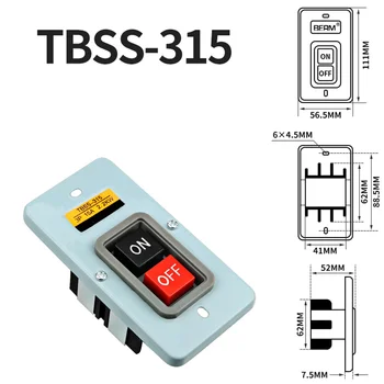 1pcs TBSS-315(CBSS-315) 3P Galios toks mygtukas Jungiklis 15A 2.2 KW