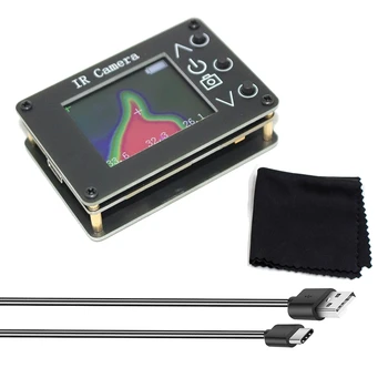 1Set MLX90640 Infraraudonųjų Terminio Vaizdavimo Temperatūros Jutiklis Nešiojamą 1.8 Colių LCD Skaitmeninis Ekranas IR Thermograph Fotoaparatas