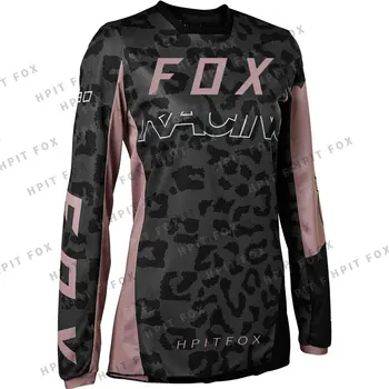 2021 Kirsti Šalies Kalnų Dviračių Džersis MOTERŲ Kalnų Jersey Hpit Fox Dh BMX MTB Lenktynių Motokroso T-shirt Dviračių Džersis Ponios