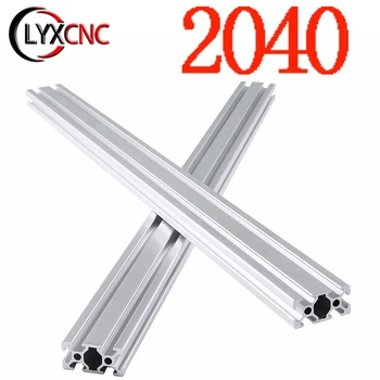 2040 Aliuminio Profilis 6 mm T-Slot Eur Standartas Anoduoto Linijinis Geležinkelių 200mm 400mm 500mm 600mm 800mm CNC Štampavimas, 3D Spausdintuvo Dalis