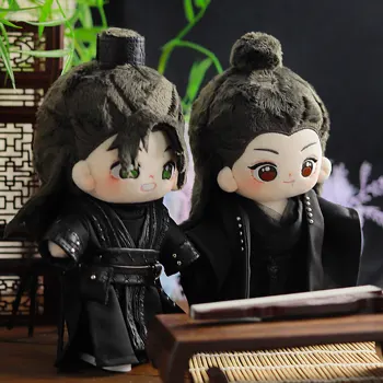 20cm Nr. atributas Animacinių filmų Mielas Xie Yun juoda senovės kostiumas Pliušinis Įdaryti Lėlės Cosplay Suknelė Medvilnės Lėlės Gimtadienio Dovana