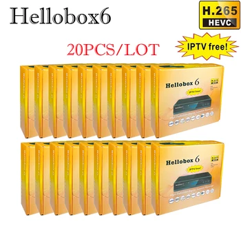 20PCS/DAUG Hellobox6 Palydovinės TV Imtuvas H. 265 HEVC 1080P MultiStream/T2MI TV BOX Dekoderis DVB S2 Palydovinio Imtuvo Receptorių