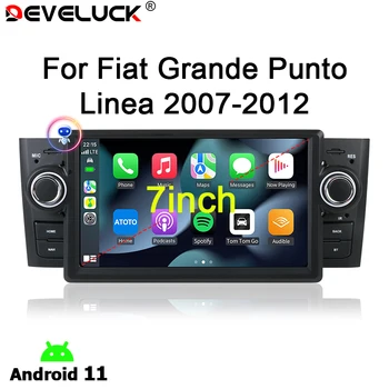 2Din Android 11 Automobilio Radijo Fiat Grande Punto Linea 2007 - 2012 multimedijos Grotuvas GPS Carplay Auto Garso Navigacijos DVD Ekranas