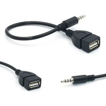 3.5 mm Male Jack USB 2.0 Moterų Tipą AUX Audio Kištuko Adapteriai Kabelio Pratęsimas Skaityti USB Flash Atmintinę Ar Kortelių Skaitytuvas