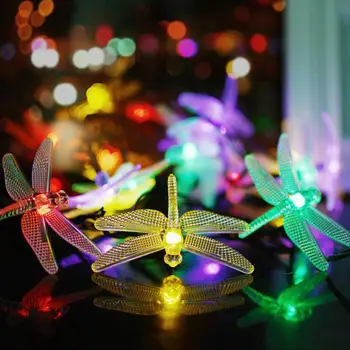 3 Stilius 10 LED Saulės String Žibintai Dragonfly Vandeniui Sodas Šalis Pasakų Žibintai Helovinas Dekoracijas namams, Lauko, Patalpų