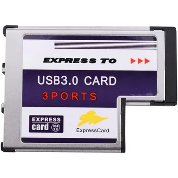 3 Uosto Paslėpta USB 3.0 Express Card 54mm Adapteris Keitiklis Chipset FL1100