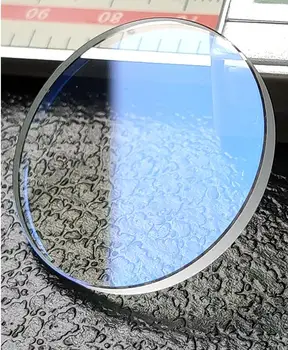 31,5 mm Skersmens Safyras Žiūrėti Kristalų Mėlyna Spalva Plokšti Apvalūs Stiklo Pakeitimo L3.644