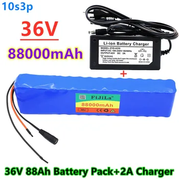 36V 88Ah Batterie ebike batterie pack10S 3P 18650 Li-Ion Batterie500W Didelės Galios und Kapazität 42V Motorrad Roller mit ladegerät