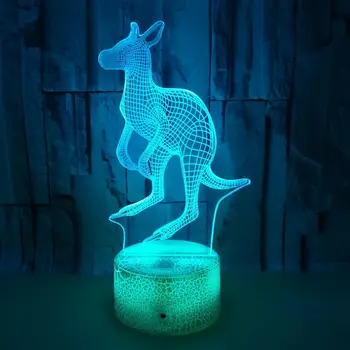 3D Naktį Šviesos Kengūros-Spalvinga 3D Iliuzija Šviesos Energijos taupymo Akių Apsauga Stalo Lempa Namų Puošybai Žiburiai Kalėdų Dovana