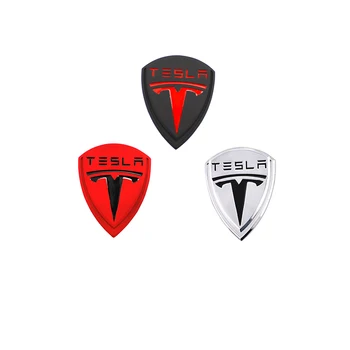 3D Tesla Logotipą, Metalo Automobilio Pusėje Lipdukas Priedai, Automobilių Priemonės Visoms Tesla Modelių Automobilių Apdailos Stiliaus Automobilių Lipdukai