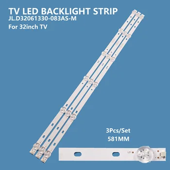 3pcs/set LED Apšvietimo Juostelės JL.D32061330-083AS-M, 32inch LCD TV Aliuminio Plokštės Hard Light Baras Priedai