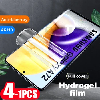 4-1Pcs minkštas pilnas draudimas hidrogelio plėvelės Samsung galaxy A02 A02s A12 A22 A32 A42 A52 A72 telefono screen protector, Ne Stiklas