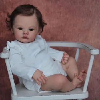 49CM Bebe Lėlės Naujagimis Kūdikis Reborn Pieva Minkštas Džiugu Kūno Tikroviška 3D Odos su Matomas Venų Aukštos Kokybės Meno Lėlės