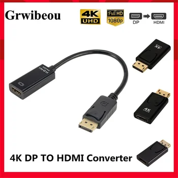4K DisplayPort į HDMI suderinamus Adapteris Keitiklis Display Port Male DP Moterų HD TV Kabelis, Adapteris, Vaizdo Garso TV For PC