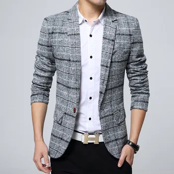 6289-2023 naujas lininis kostiumas paltai, vyriški vietoje vientisos spalvos laisvalaikio kostiumas apykaklės tendencija kostiumai
