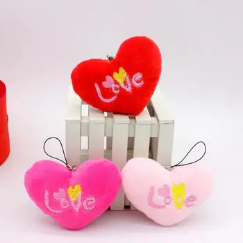 6cm Širdies Pliušinis Pakabukas Romantiška Laiškai Spausdinami Pliušinis Žaislas, Minkšti Kimštiniai Žaislas 