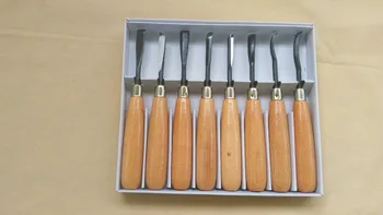 8 Vnt medžio Drožyba Dantis Įrankių rinkinys, staliaus įrankiai, medžio drožyba peilis