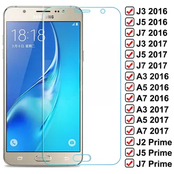 9H Apsauginis Stiklas Samsung Galaxy S7 A3 A5 A7 j3 skyrius J5 J7 2016 2017 J2 J4 J7 Core J5 Premjero Ekrano Apsaugų