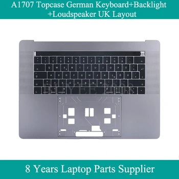 A1707 vokietijos Klaviatūros Topcase Originalą Macbook Pro Asamblėjos GE Klaviatūros Apšvietimas Viršuje Atveju Palmių Poilsio Klaviatūros Touchbar
