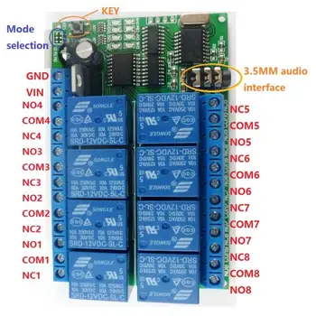 AD22A08 8-channel DTMF garso dekodavimo relay protingo namo valdytojas nuotolinio valdymo modulis