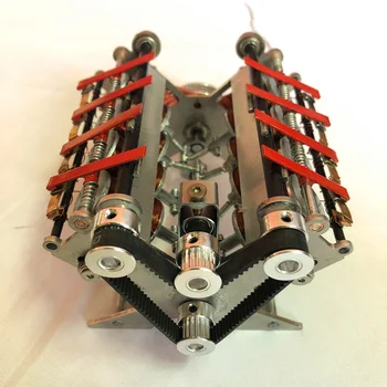Aliuminio Lydinys V8 Variklio Modelis Moksliniai Fizikos Švietimo Žaislas Elektromagnetinio Variklio Modelis Gali Būti Pradėtas