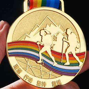 Alpinizmo Medalis Kalnų Kroso Aukso Medalį Sporto Atminimo Maratonas Kelionėse Veiklos Metalo Medalis