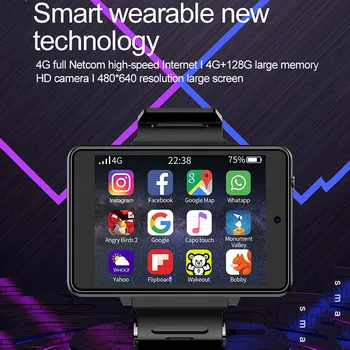Android 8.1 Smart Žiūrėti 4G Žiūrėti Telefonas Didelis Ekranas Filmą Ebook Baterija 2800mah 4GB128GB Didelio Atminties, 8MP Kamera Smart Žiūrėti