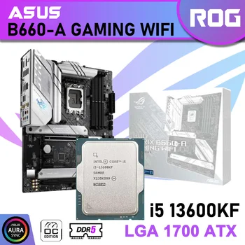 Asus ROG B660-ŽAIDIMŲ WIFI DDR5 Intel B660 Mainboard Combo i5 13600KF LGA1700 Rinkinys Procesorius Intel Core i5 13600KF CPU DDR5 M. 2