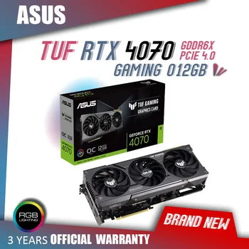 ASUS TUF RTX 4070 OC 12G ŽAIDIMŲ Grafikos Kortos NVIDIA RTX 4070 GPU GDDR6X 12 GB Atminties PCIE4.0 Vaizdo plokštės DLSS 3 Nauja