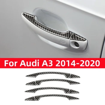 Audi A3 8v 2014-2019 Anglies Pluošto Šildomi Durų Rankena Rankenos Apdaila Lipdukas Automobilio Eksterjero Pakeitimo Apdaila Priedai