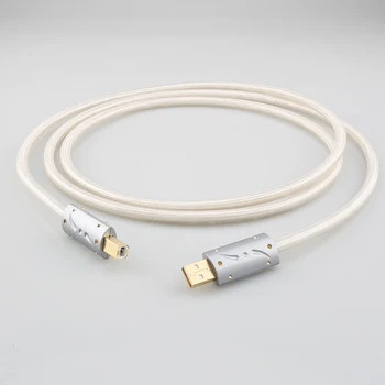 Audiocrast Hi-End A26 OCC sidabro padengtą USB audio kabelis, USB duomenų kabelis, USB DAC hifi kabelis A-B usb kabelis Viborg USB Kištukas HIFI
