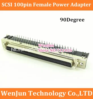 Aukštos Kokybės SCSI 100pin Moterų Lizdas SCSI 100-pin plug 90Degree alkūnė adata Konverteris 100 pin