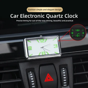 Automobilių Laikrodį Mini Šviesos Automobilių Skaitmeninis Žiūrėti Kvarciniai Laikrodžiai Klijuoti ant Auto Ornamentu Stilius Automobilių Reikmenys 48X32MM