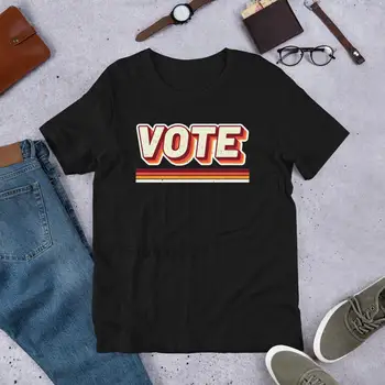 Balsuoti Moterų Retro marškinėlių Spalvinga Juostelės Atspausdinta Tee Marškinėliai Juokinga Crabby Ryte Unisex Derliaus Šukuotinės Medvilnės Palaidinukė