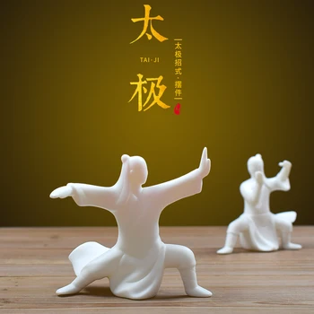 Balto porceliano senovės Kinų simbolių namų stalo apdailos kūrybos Chi, biuro kambarį amatų papuošalai