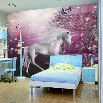 beibehang bet kokio dydžio freskomis papel de parede foto tapetai roll Vaikų animacinių filmų arklių freskomis 3d tapetų tapete miegamojo sienos