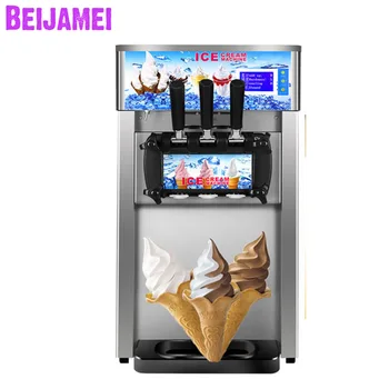 Beijamei Naujų Komercinės Minkštų ledų mašina Darbalaukio nerūdijančio plieno elektrinis užšaldyti ice cream maker 