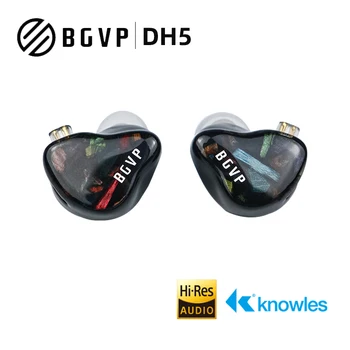 BGVP DH5 BA+DD Hybrid Drive In-Ear Ausinių Ausų Stebėti Sporto HIFI Muzikos Ausinės Ausinių Nuimamas Kabelis 0.78 MM
