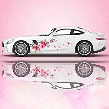 Cherry Blossom Automobilio Lipdukas Japonijos Tema Cherry Blossom Vinilo Automobilių Universalus Dydis, Didelis Transporto Priemonių Grafika, Automobilių Rūbas（2 Tipo)