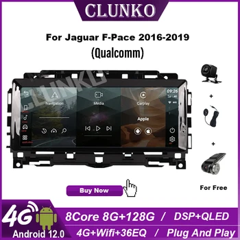Clunko Android Automobilio radijo Jaguar F-Tempas 2016 -2019 Automobilio Radijas Stereo Tesla Ekranas Multimedijos Grotuvas Carplay Auto 8G+256G GPS