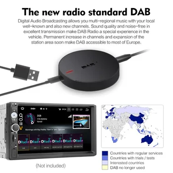 DAB+ Box Radijo Imtuvas Imtuvas Skaitmeninis Garso Transliavimo Imtuvas 3M Padidino Antena Automobilio Radijo Virš Android 5.1
